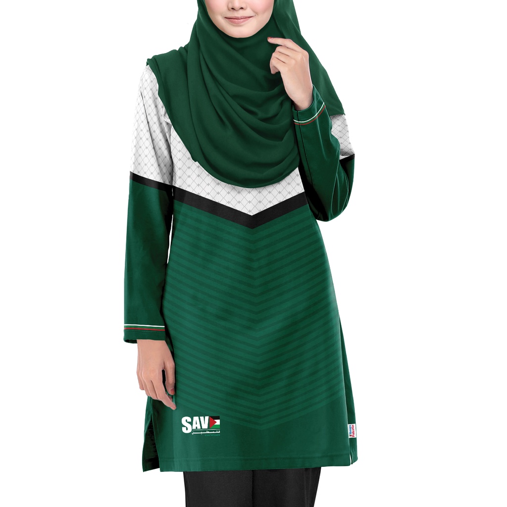 Baju Jersi Muslimah Palestin By Aman Palestin Shopee Malaysia