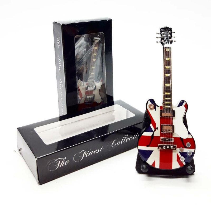 Miniature Guitar Eppiphone Uk Flag Noel Galagher Oasis 1:12 Photography Property merchandise Accessories