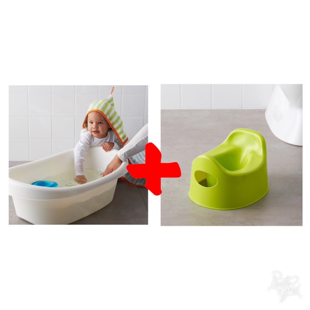IKEA Baby Bath tub with children Potty Green Shopee Malaysia