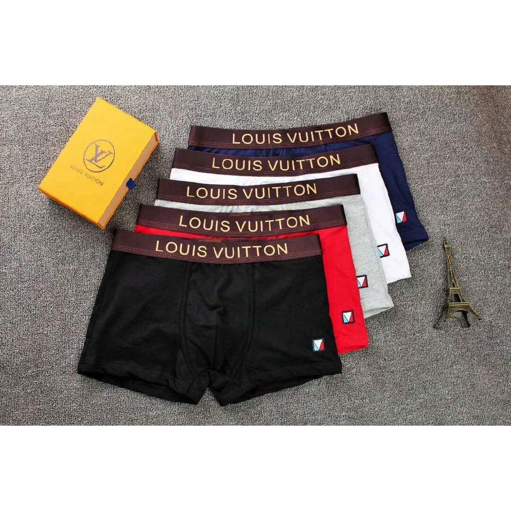 5Pcs Louis Vuitton Men&#39;s Underwear Cotton Boxers Turnks Briefs Shorts LV 01 | Shopee Malaysia
