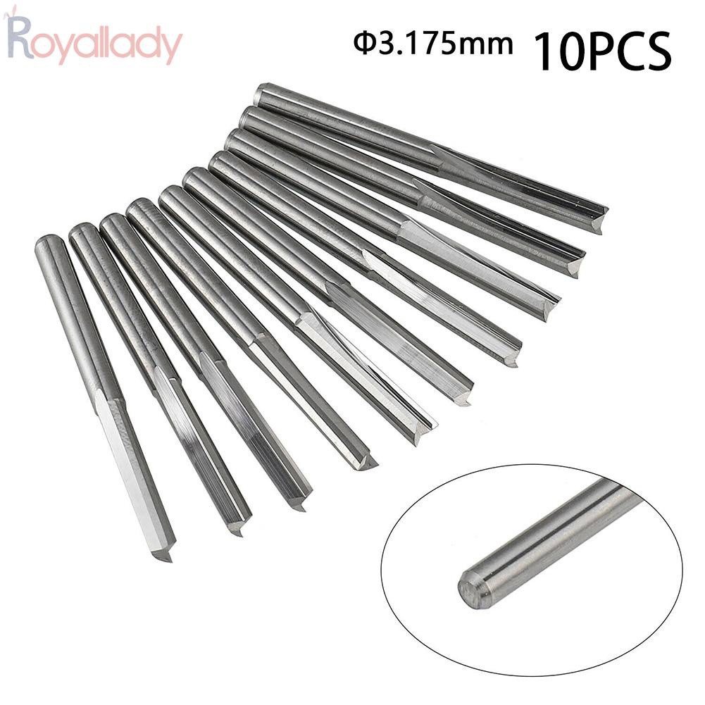Build Heavy CNC Router Bits 2 Flute rotary tool 10pcs 3.175mm Hardware Workshop - Image 4