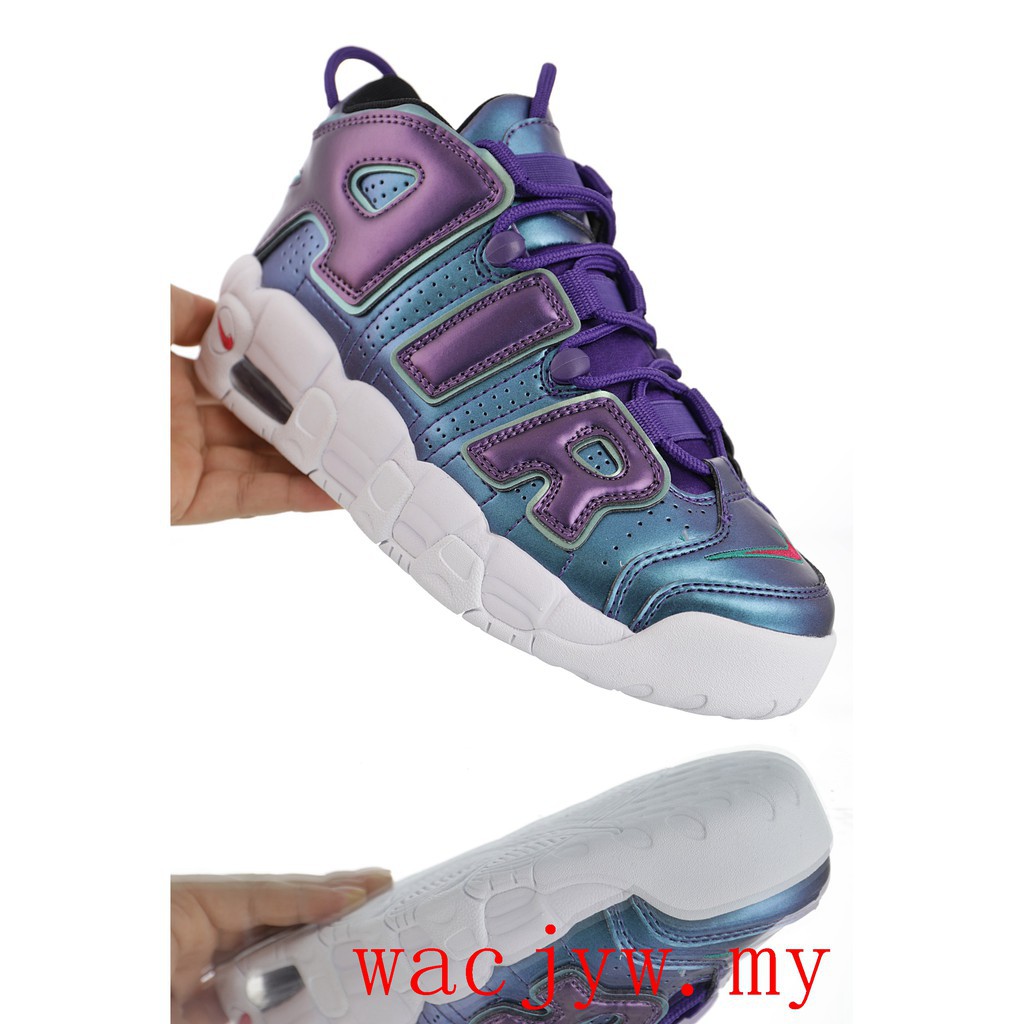 nike air more uptempo purple iridescent