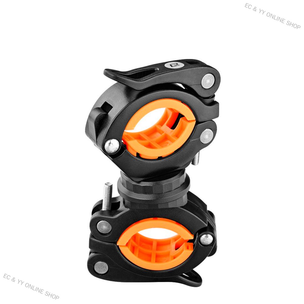 EC & YY ONLINE SHOP 360°Rotation Adjustable Bike Front Lamp Bracket Flashlight Holder Light Mount Clamp Clip