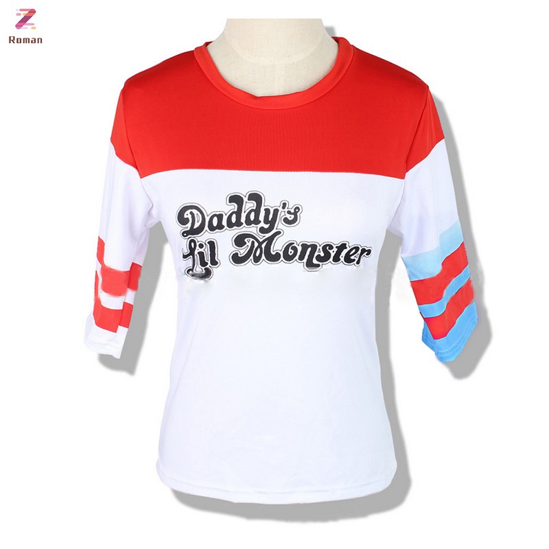 use Someday classmate Suicide Harley Quinn Suicide Squad T-Shirt Movie Halloween Costume New |  Shopee Malaysia