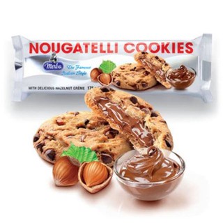 (EXP: 09/2025) Merba - Nougatelli Cookies Crispy Chocolate Famous American Style Cookies (175g)