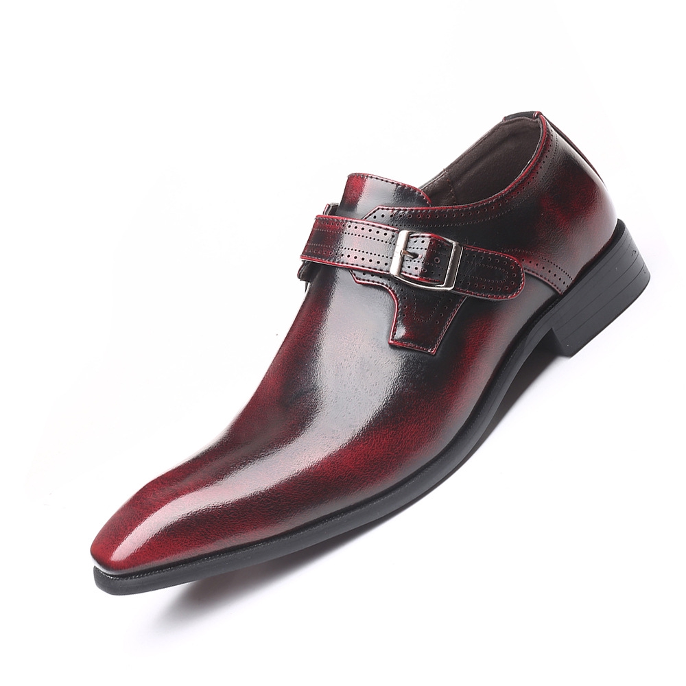 2019 Pu Material Leather Shoes For Men Heightening Men S Office