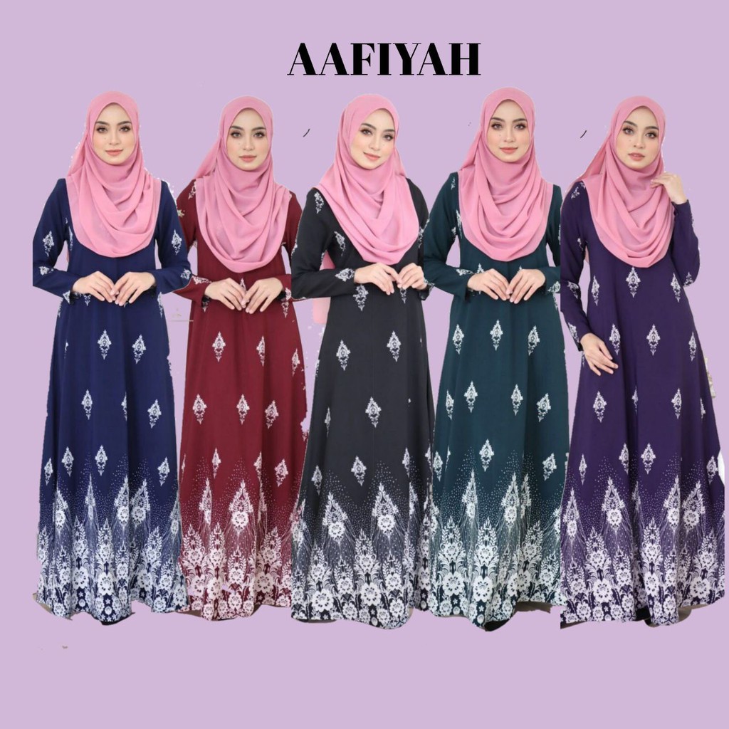 JUBAH MODEN AAFIYAH | JUBAH RAYA 2020 | Shopee Malaysia