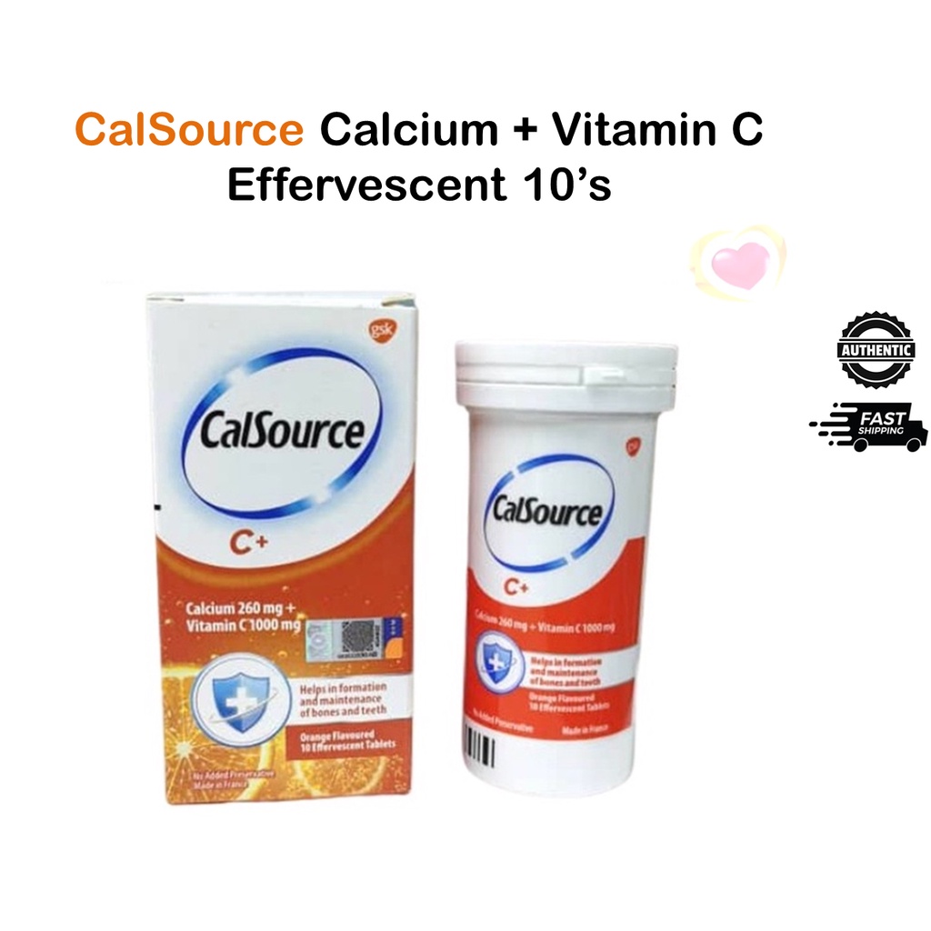 CalSource Calcium + Vitamin C Effervescent (10's / 3×10's) [EXP10/2023