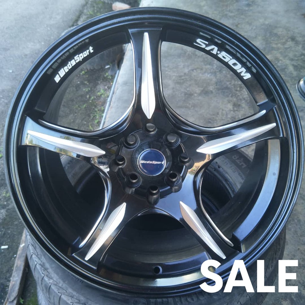 Ready Stock] Sport Rim Car 7x17 SA50M Weds Sport SC09 8H Wheel