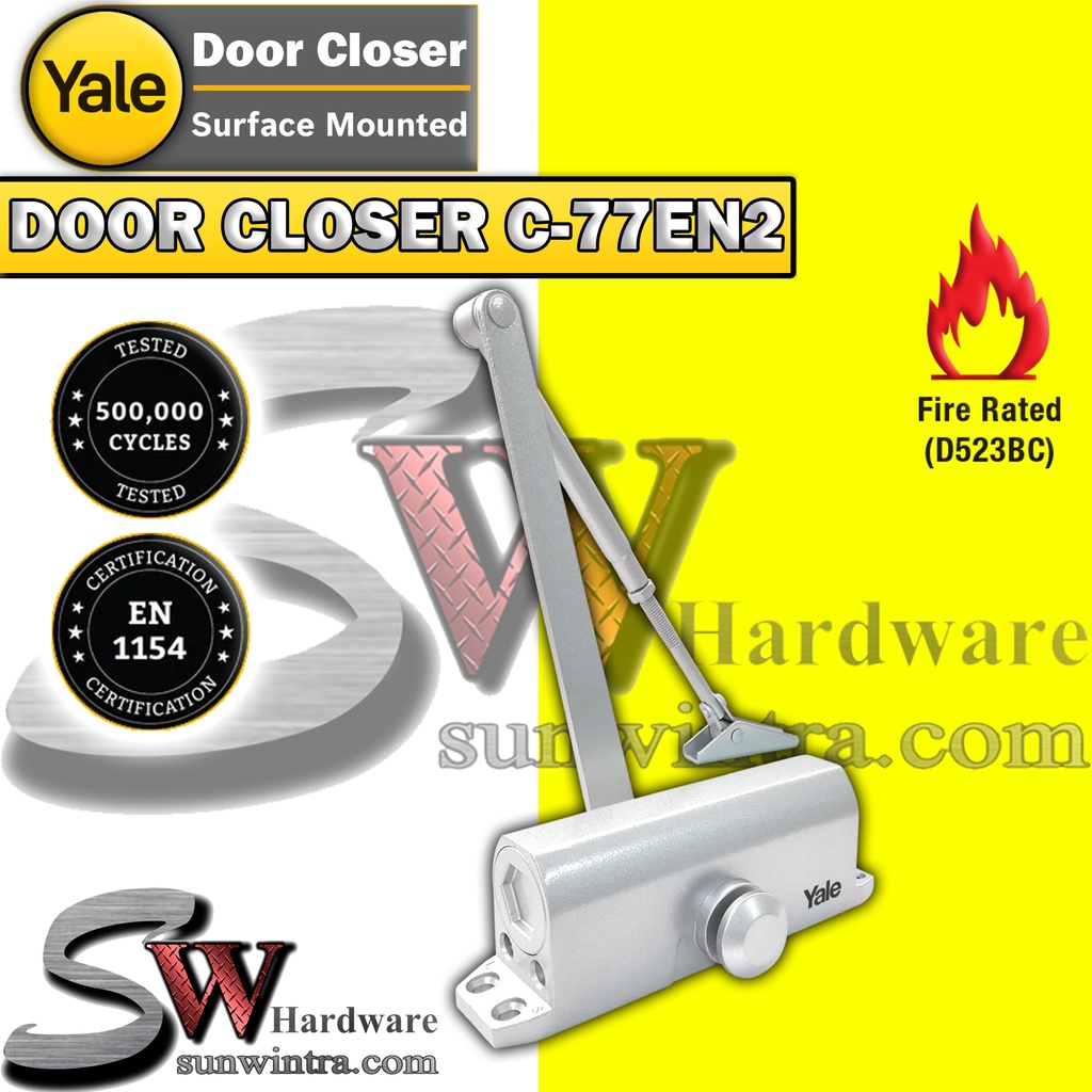 [Original] YALE Surface Mounted Door Closer C77EN2 (NonHold Open