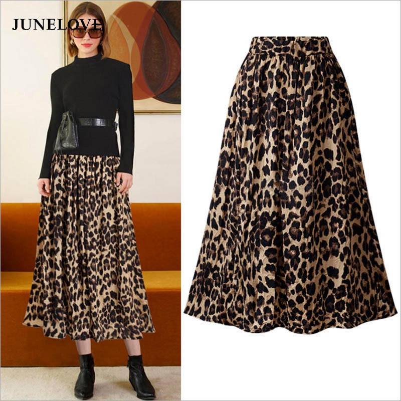 animal print long skirts for womens