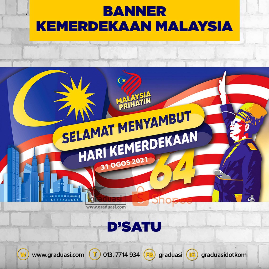 Banner Selamat Hari Merdeka Selamat Hari Kebangsaan Malaysia Happy National Day 4 X 8 Ft Bnrb Shopee Malaysia