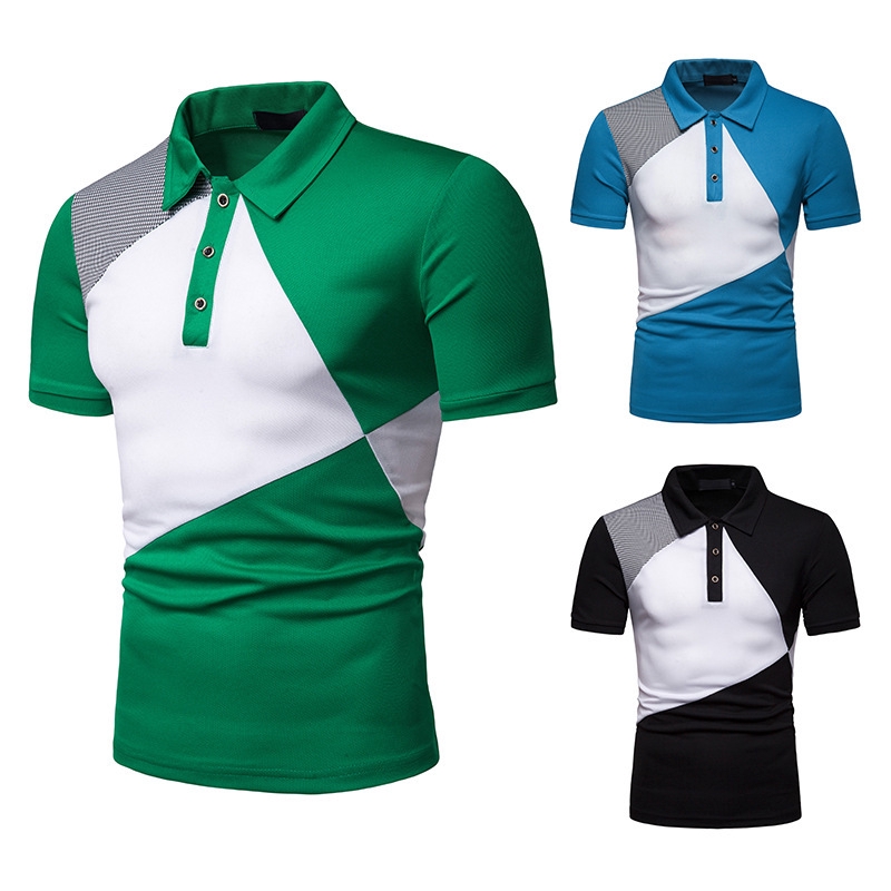 cotton mesh graphic polo