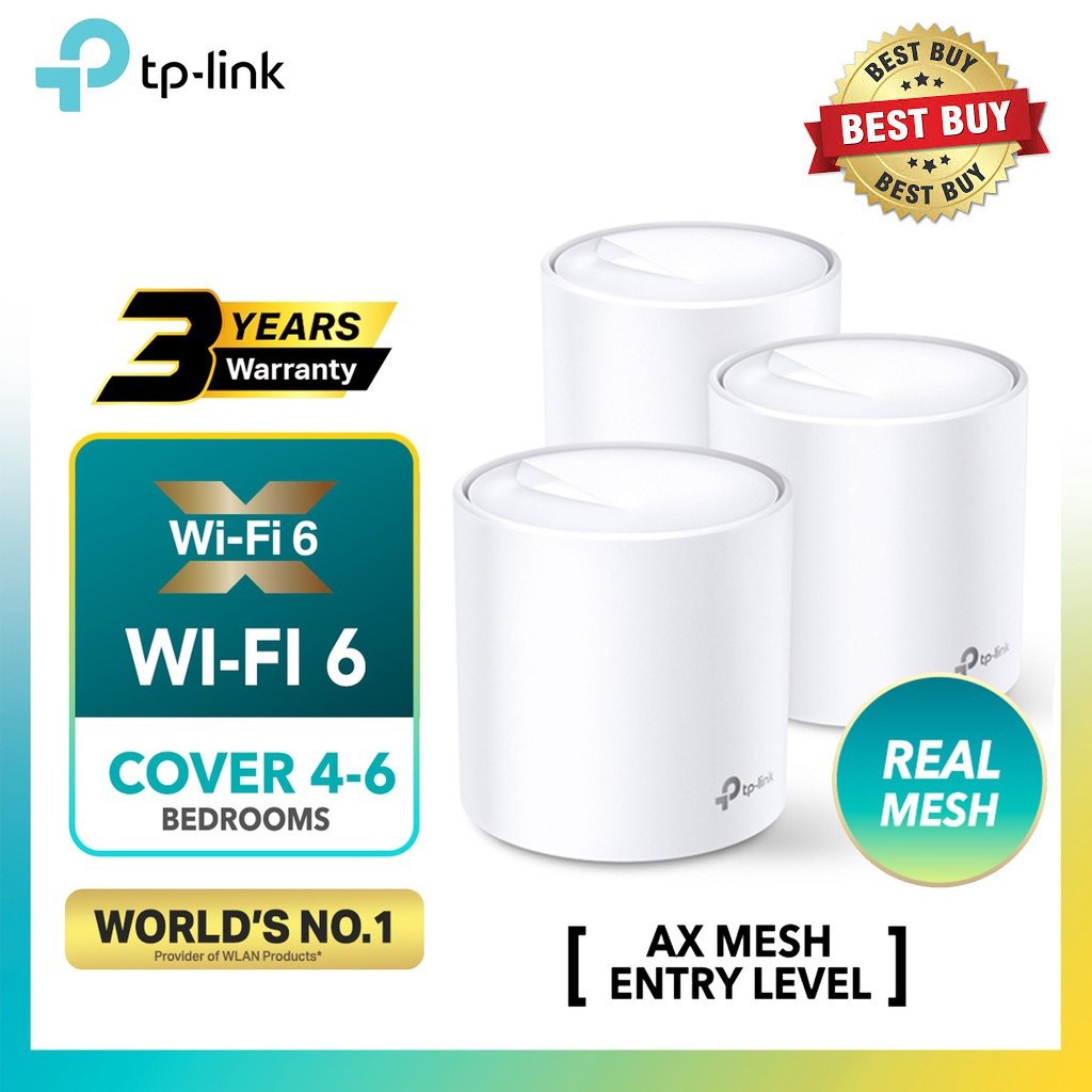 TP-Link TPLink Deco X20 WiFi 6 Mesh WiFi Router, Whole Home Wireless AX ...