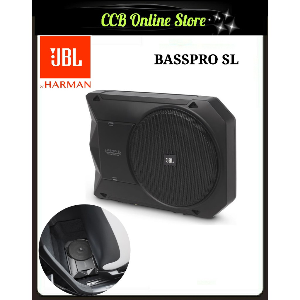JBL BassPro SL2 8" 125WATT RMS Powered Slim Underseat Car/Truck