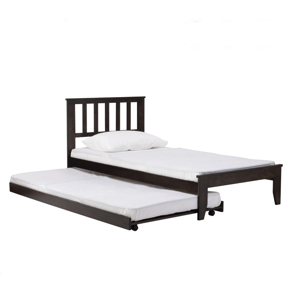 HORDI Single Size Bed Frame With Pull Out Bed Single Bed Frame Single ...