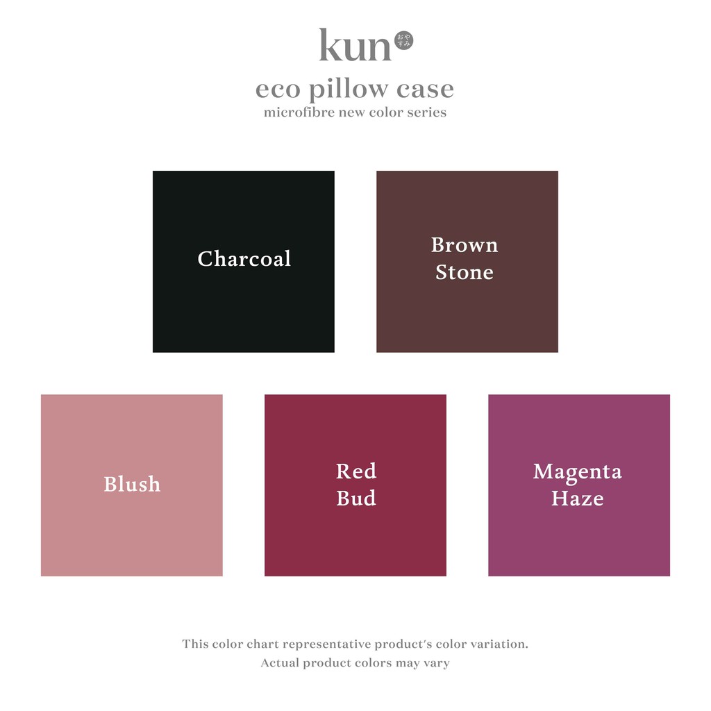 Kun New Colors Premium Series Microfibre Pillowcase / Sarung Bantal (20” x 30”) #7