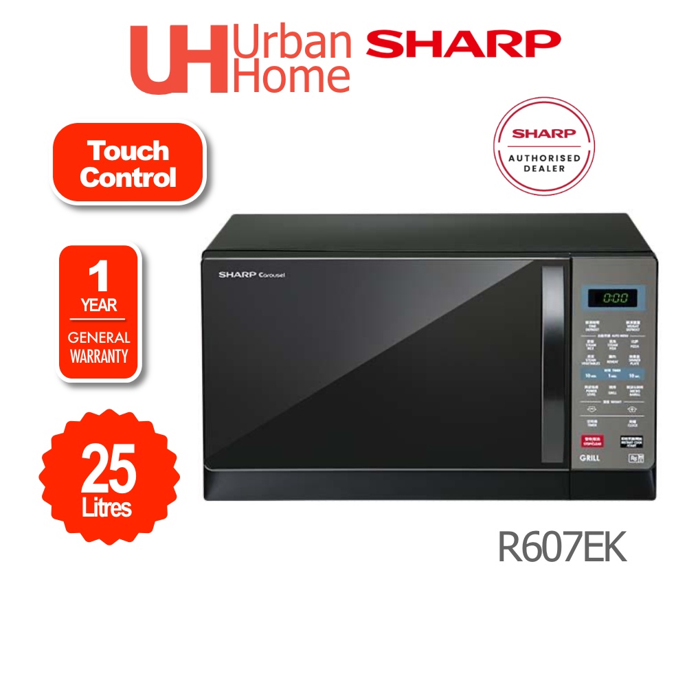 Sharp Digital Microwave Oven with Grill (25L/900W) R607EK Shopee Malaysia