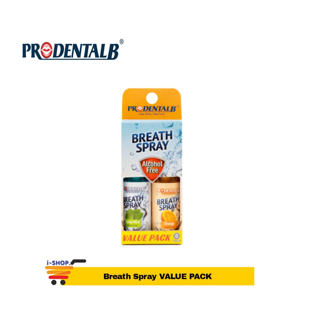 Pro Dental B Breath Spray 20ml VALUE PACK (SPEAR MINT AND ORANGE