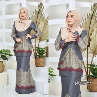  Baju  Kurung  Moden Silang Exclusive  Material Dubai Shopee 