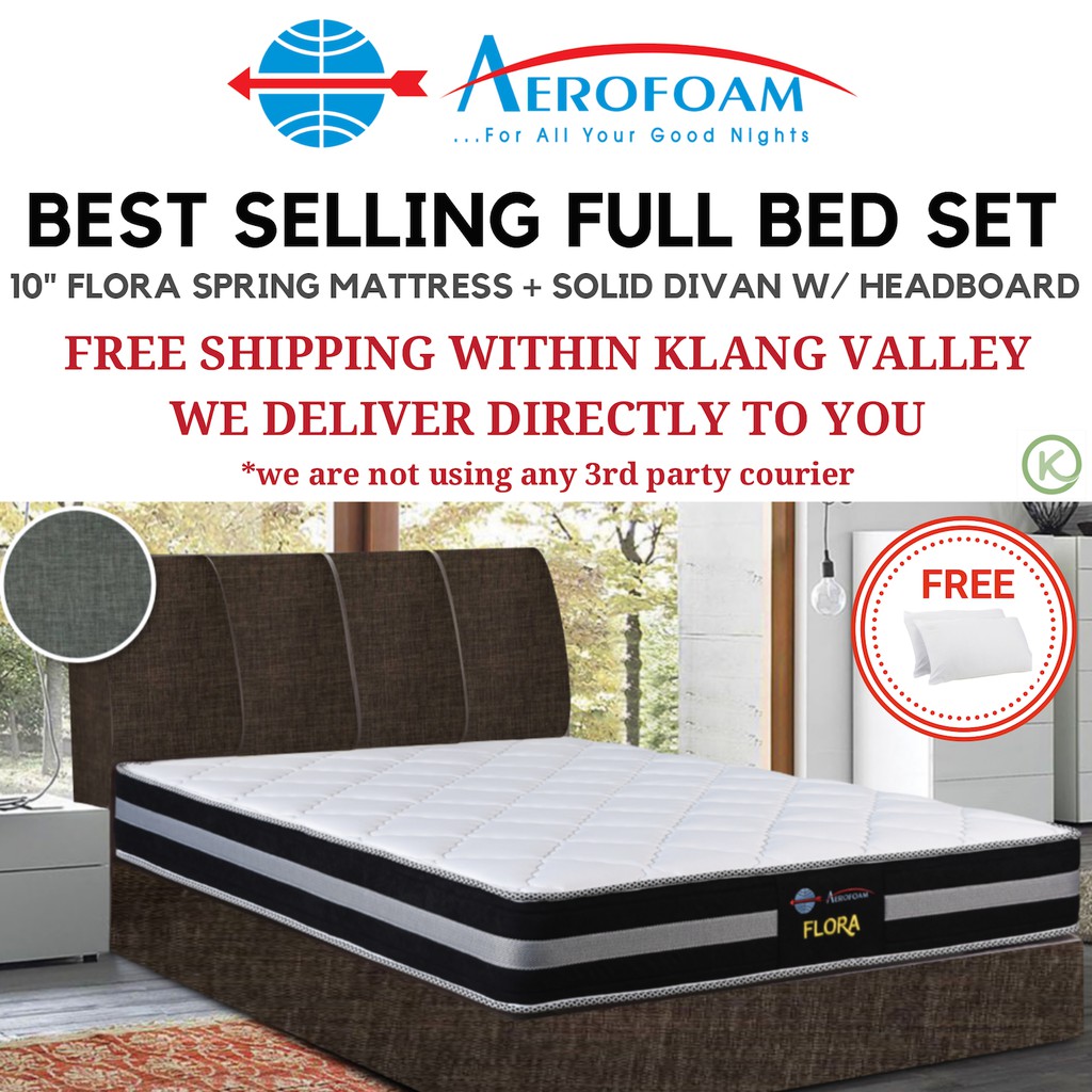 Best Selling Full Bed Set Aerofoam Flora Mattress Bed Frame