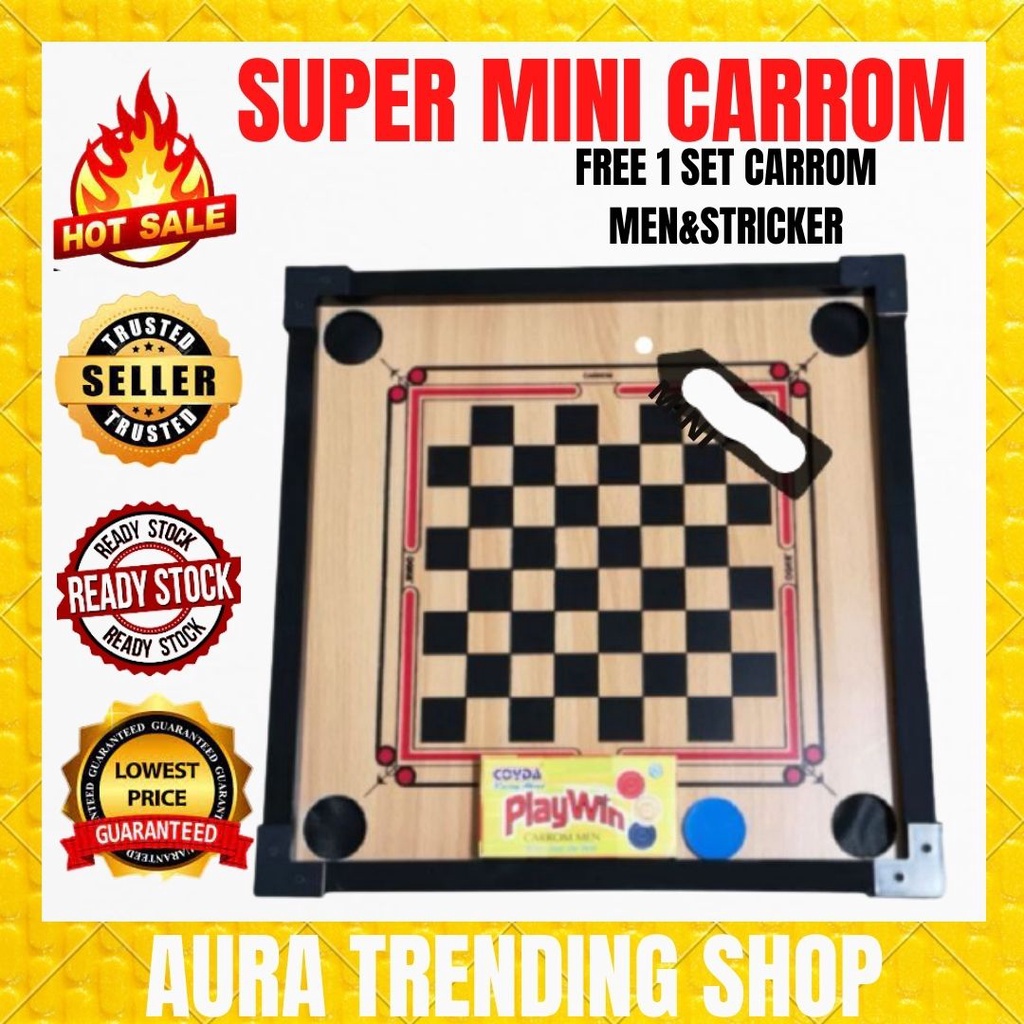 Carrom Board Mini / Super Mini Board Carrom / Mini Board Carrom / Carrom Games / Fun Games