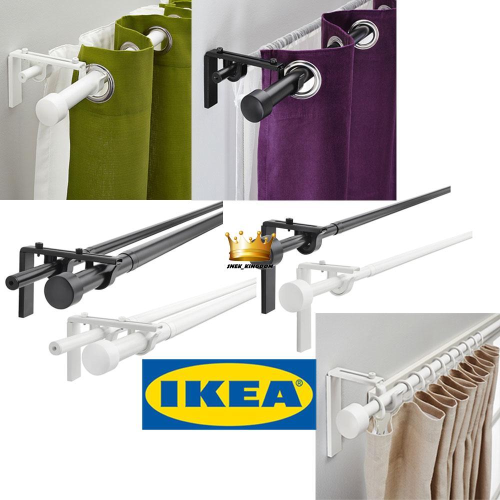 Langsir Tingkap IKEA Curtain Rod Holder Set RACKA HUGAD Curtain Rod Set