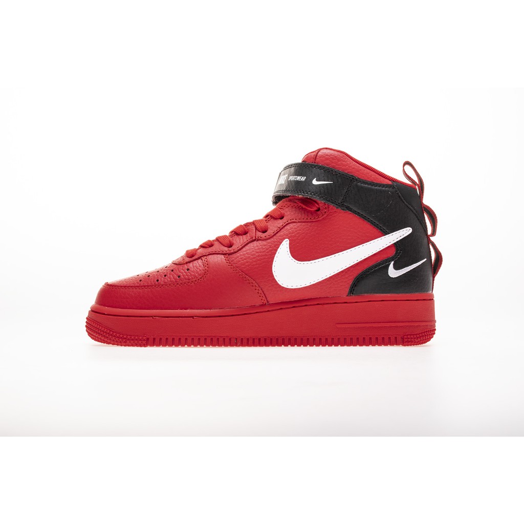 nike air force red black and white