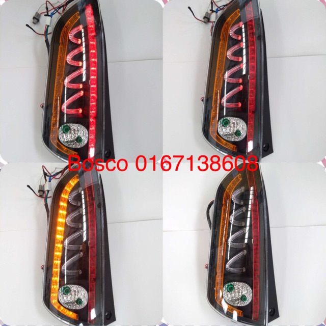 Perodua Myvi 05-11 Tail Lamp Led Light Bar Smoke  Shopee 