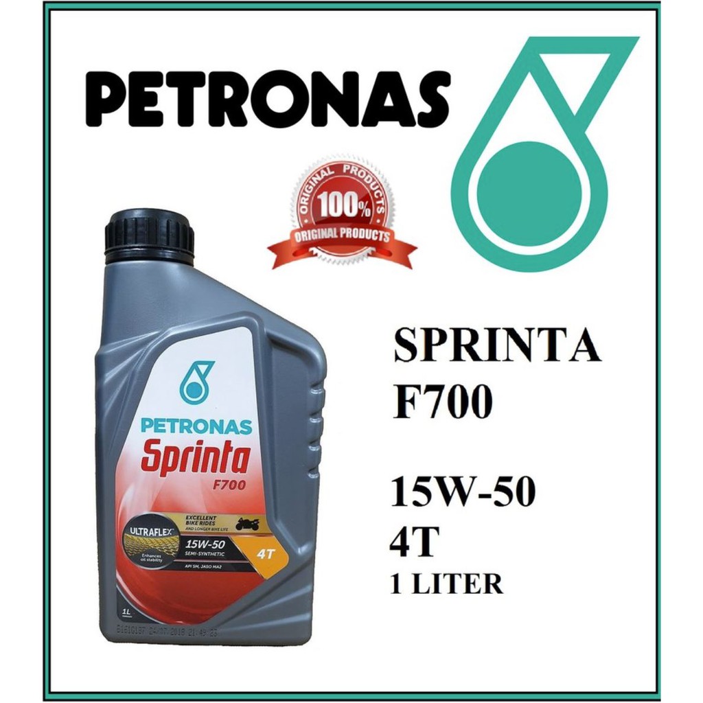 Petronas Sprinta F700 15w 50 44 I Liter Semi Synthetic Motor Oil Minyak Hitam Lubricant 1l Y15zr Lc135 Rs150 100 Ori Shopee Malaysia