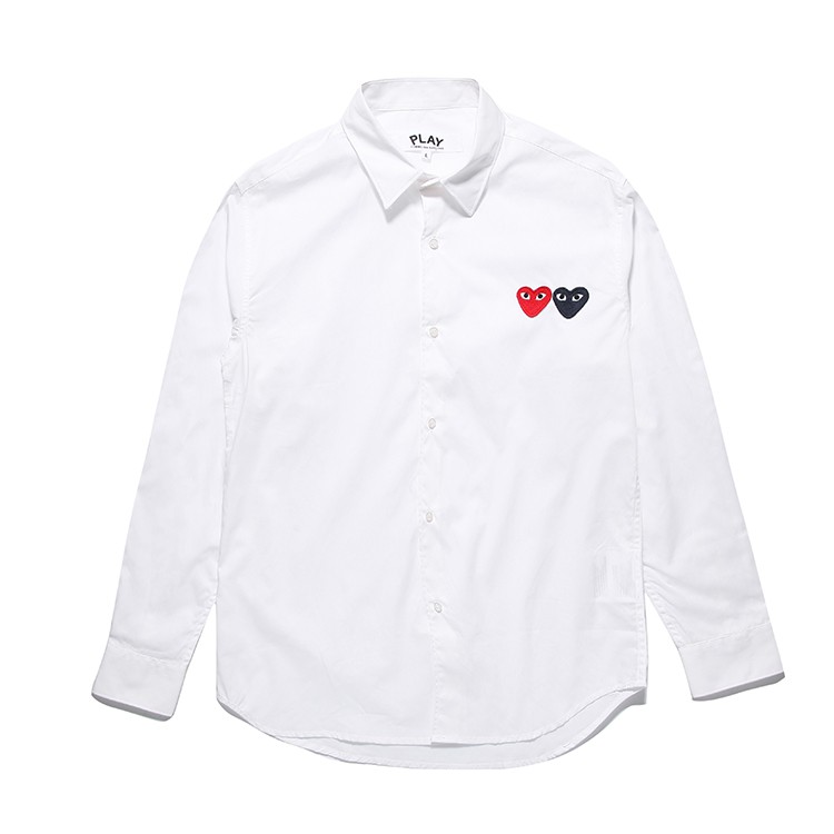 cdg long sleeve black and white