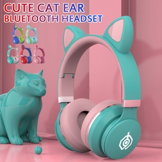 Ready Stock】 ☸Cute Cat ear Bluetooth headphone kucing Pink 