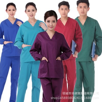 Manwei Scrub Suit Long Sleeve Man Women Nursing Hospital Medical Scrub Clothes Suit Set Nurse Medical Tops Pants Unisex Long Sleeve Shopee Malaysia