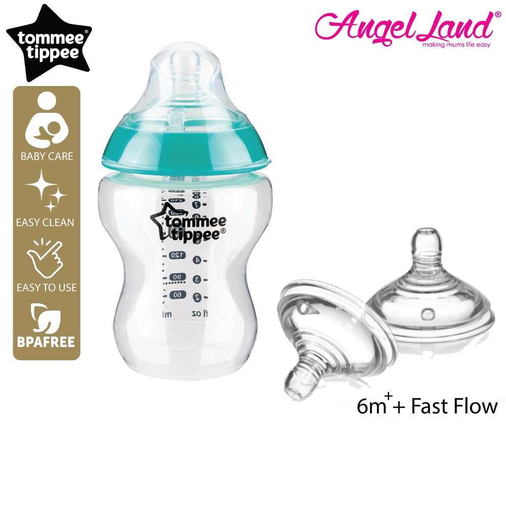 tommee tippee bottles with fast flow teats