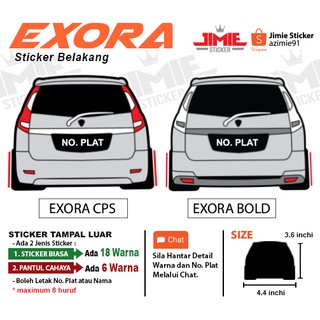 Sticker Belakang Kereta Perodua Bezza  Shopee Malaysia