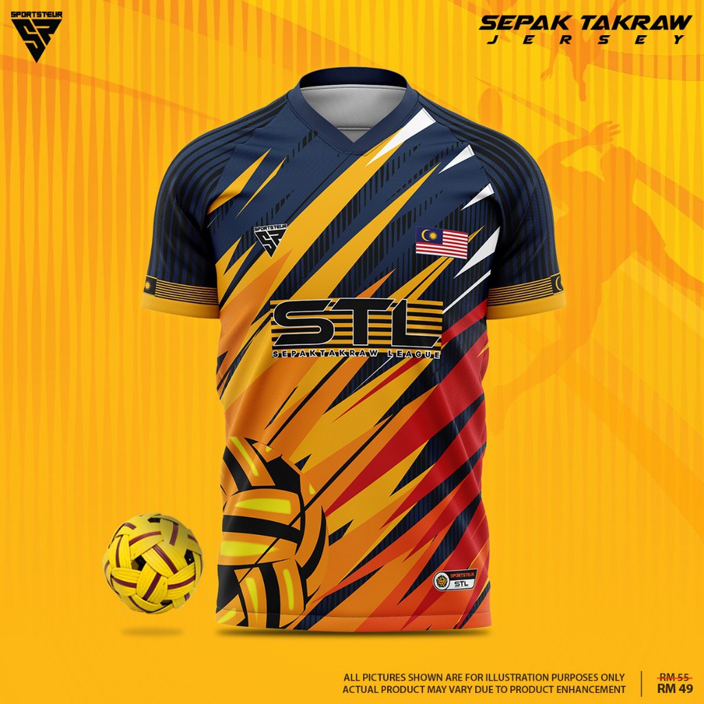  Sepak  Takraw  STL Edition Jersey  slim fit Shopee Malaysia