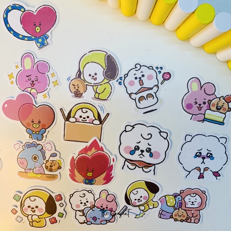 KPOP BTS Stickers BT21 Stationery Notes Journal Decorations | Shopee ...