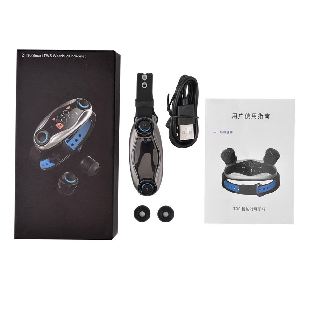 t90 smart tws wearbuds bracelet