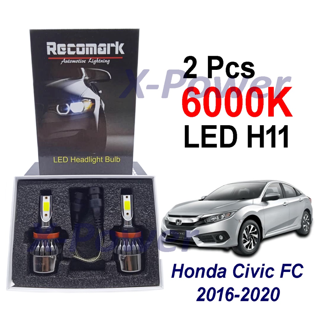 🔥PROMO🔥 Honda Civic FC H11 HB3 Car LED Headlamp LED Headlight Bulb 2Pcs ...