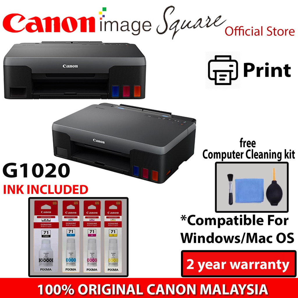 Canon Pixma G1020 G1020 Refillable Ink Tank Printer For High Volume Printing 100 Original 2759