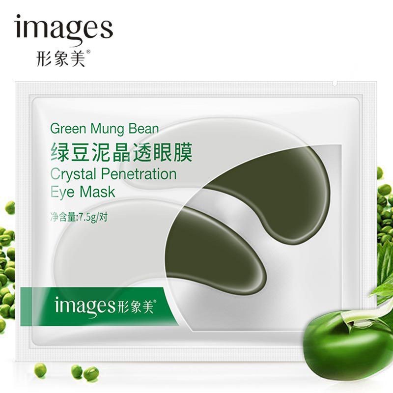 100% 正品！IMAGES Green Mung Bean Crystal Penetration Eye Mask 绿豆泥晶透眼膜贴 (7.5g) READY STOCK