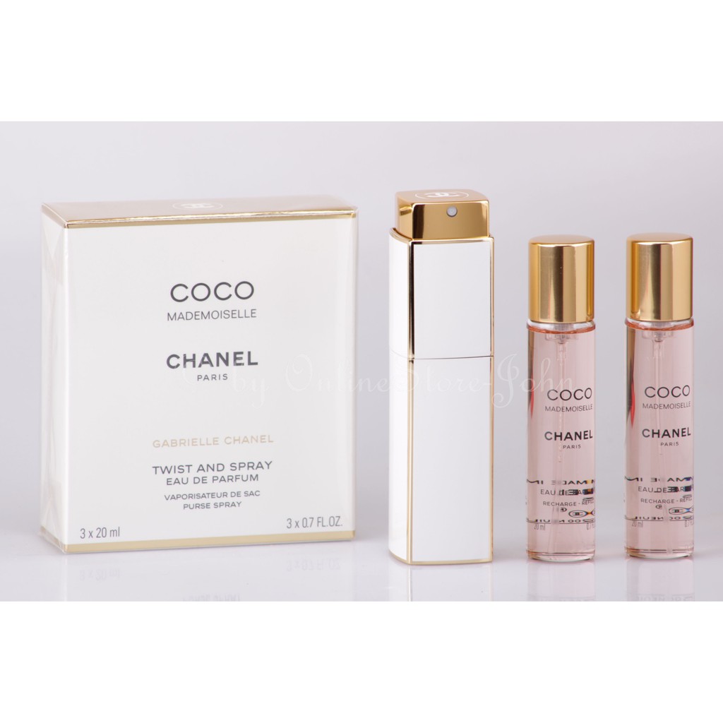 Chanel COCO MADEMOISELLE EAU DE PARFUM TWIST AND SPRAY 3X20ml | Shopee ...