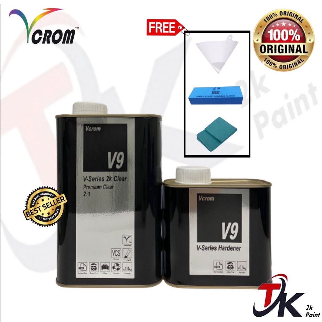 VCROM V9 V-SERIES 2K CLEAR PREMIUM CLEAR 2:1 CLEAR & HARDENER **PM FOR GOOD PRICE!!!**