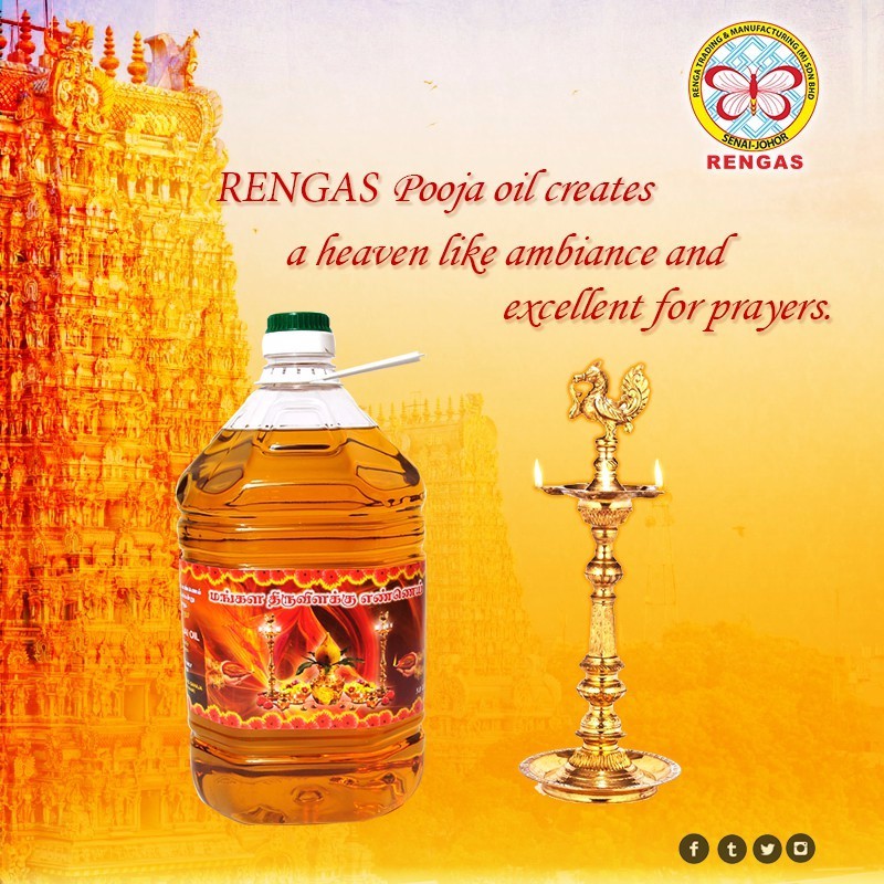 RENGAS Prayer Oil / Pooja oil 5L Shopee Malaysia