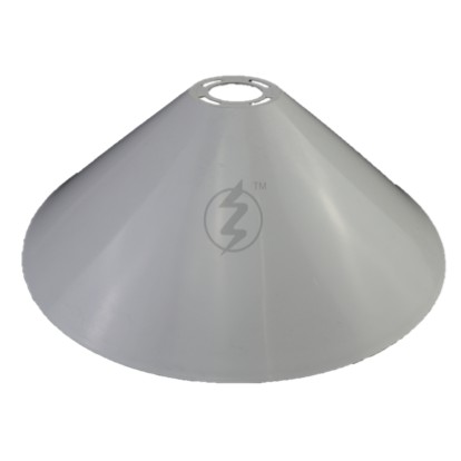 white plastic light shade