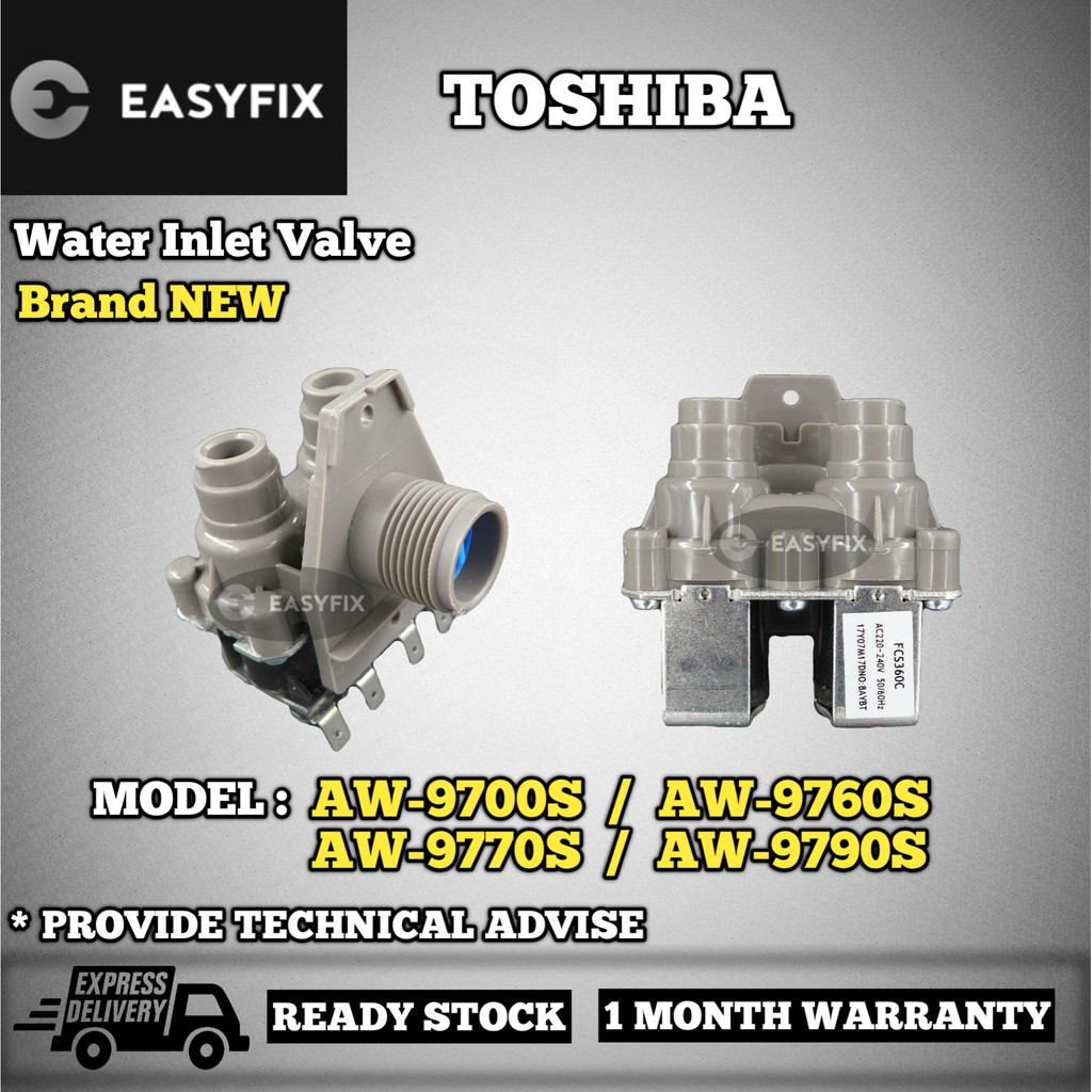 AW9700S / AW9760S / AW9770S / AW9790S TOSHIBA WASHING MACHINE WATER