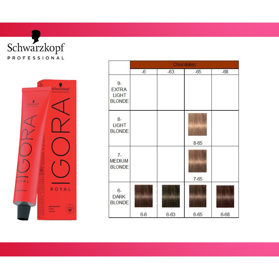 SCHWARZKOPF IGORA ROYAL COLOR CHOCOLATES SERIES 60ml Shopee Malaysia