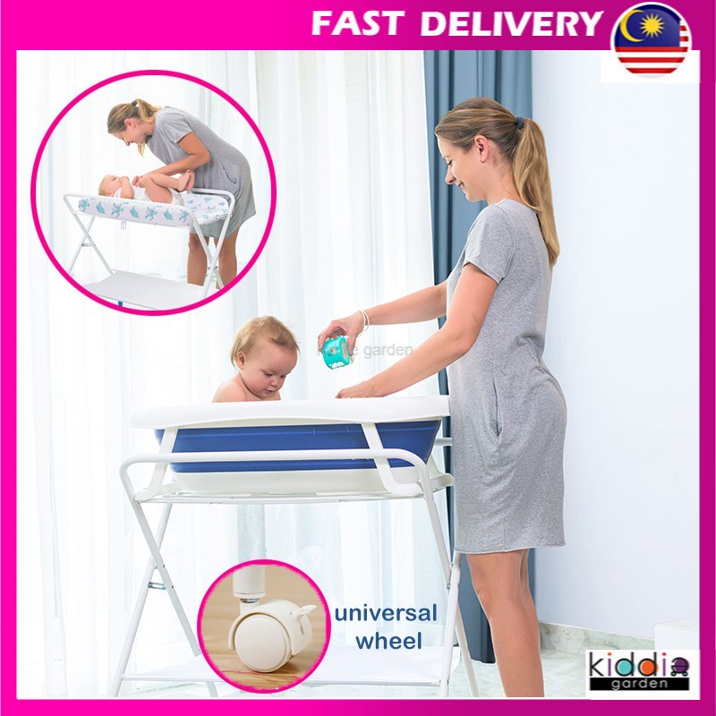 Bath Stand Baby Foldable Premium Baby Bath Tub Stand Support Frame FREE