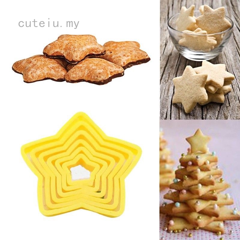 3d Star Decoration Cutter Cookie Biscuit Set For Gift Christmas