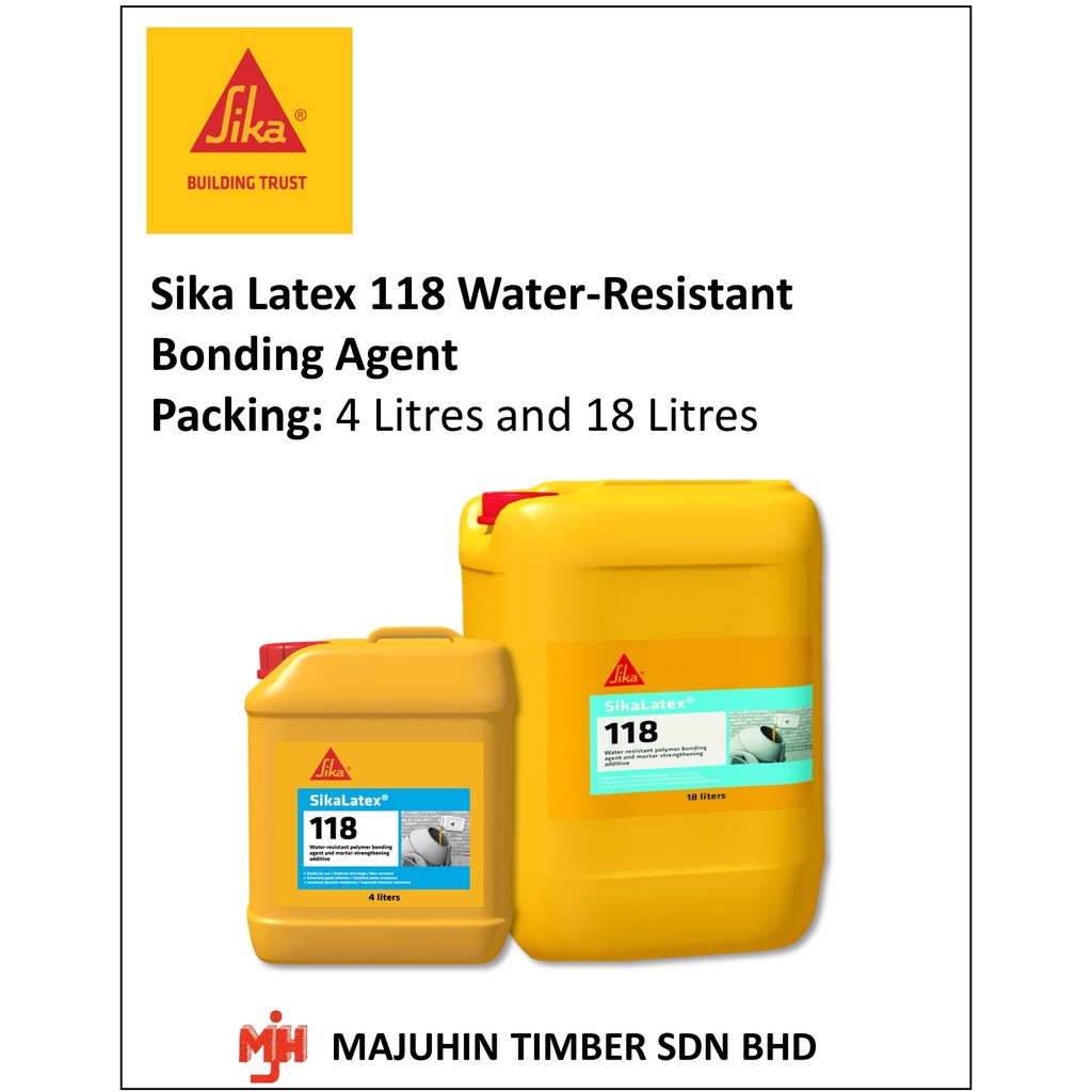 Sika Latex 118 Water Resistant Bonding Agent Susu 4 Litres [Hardware